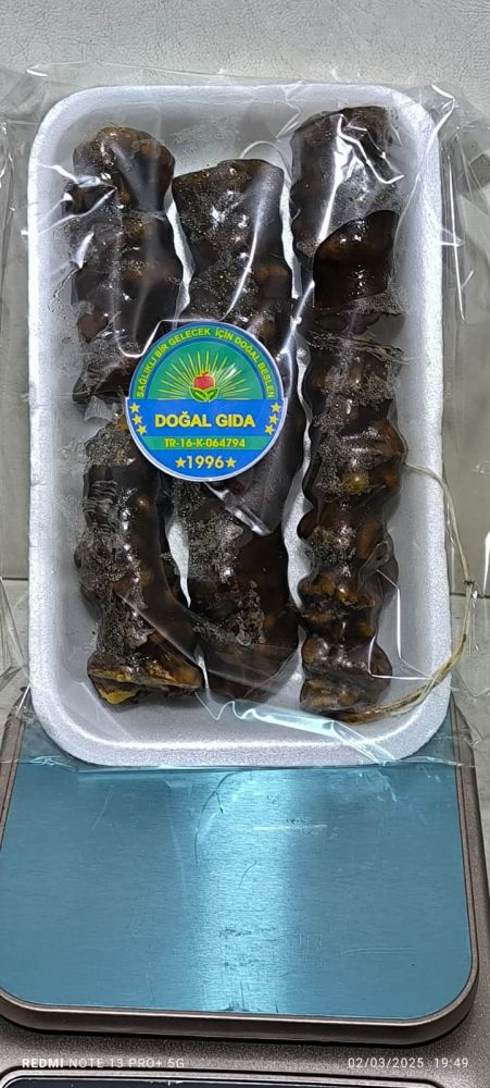 Doğal Üzüm Pekmezli Cevizli Sucuk(500g)